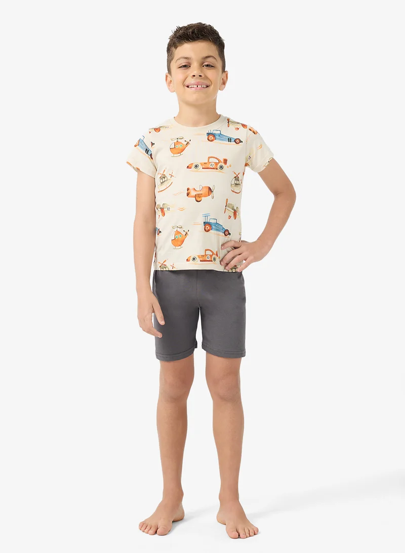 Pinata Car Print Tshirt Short Set